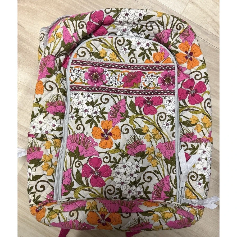 Vera Bradley Iconic Floral Tea Garden Campus Backpack/Laptop Excellent Condition
